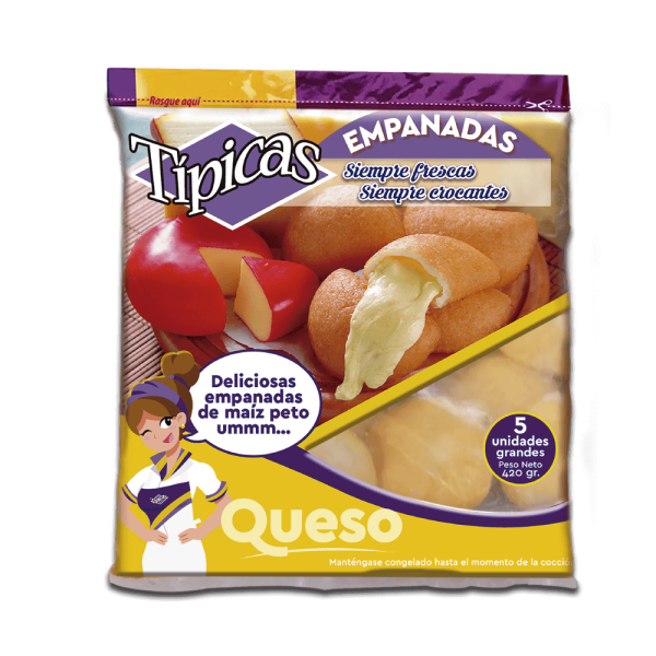 Empanadas Grandes de Queso Congeladas x 5u