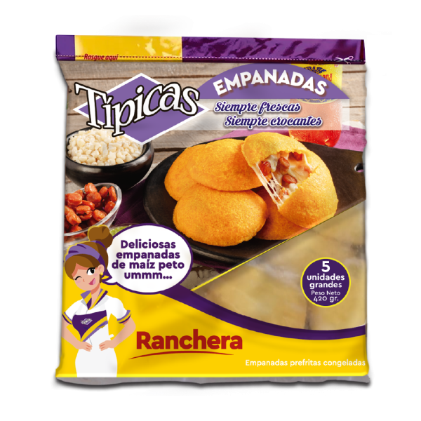 Empanadas Grandes Rancheras Congeladas x 5u